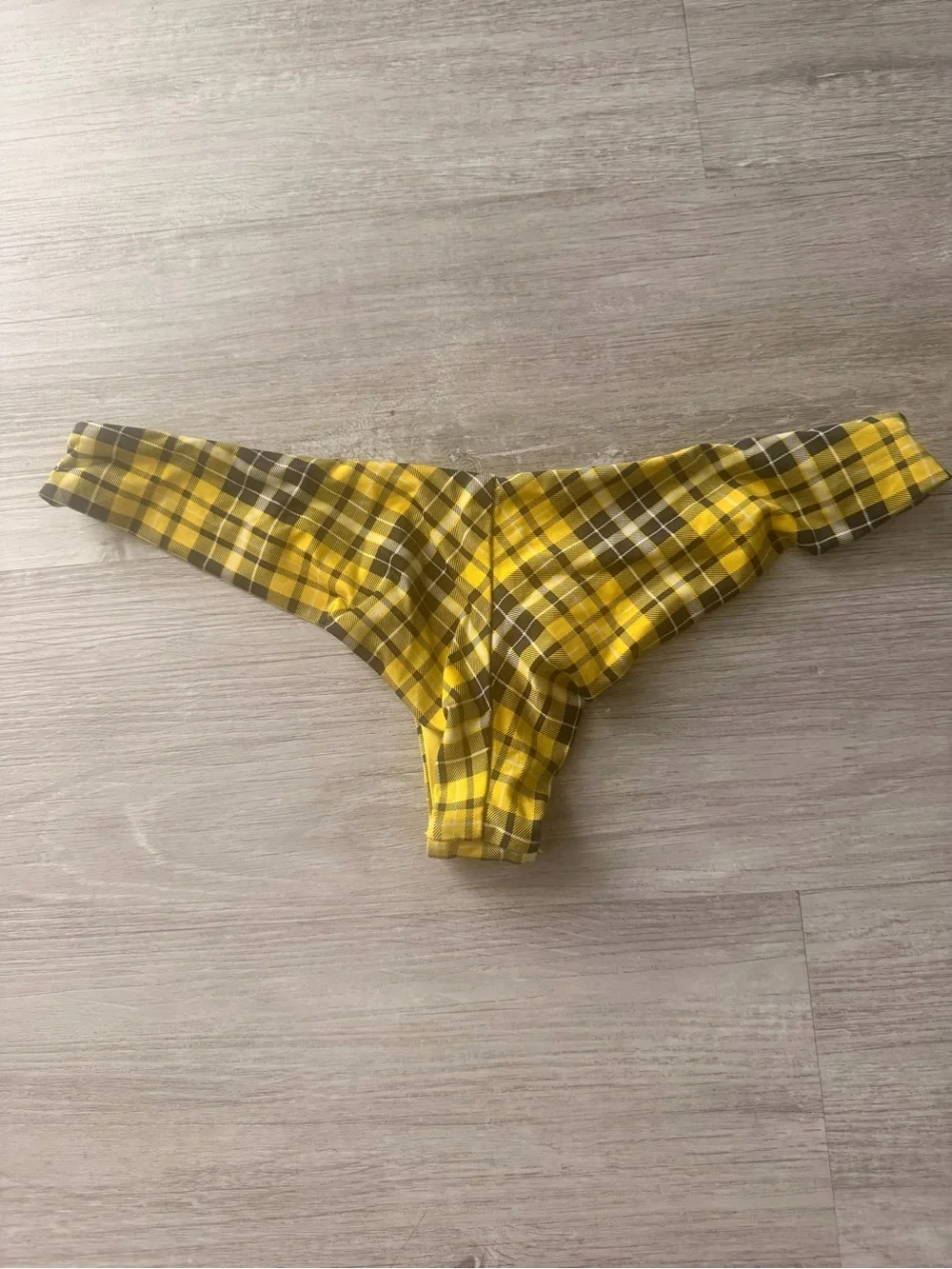 Frankie's Bikinis Yellow Plaid Kids Bottoms